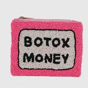 Botox Money Hand Beaded Coin Purse Made in India